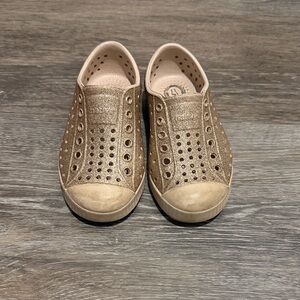 Native Gold Glitter Kids Sneakers